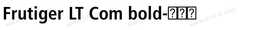 Frutiger LT Com bold字体转换